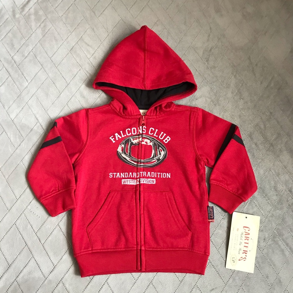 NWT Carter’s boys Red Hoodie Sz 3T
